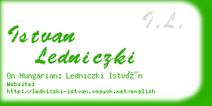 istvan ledniczki business card